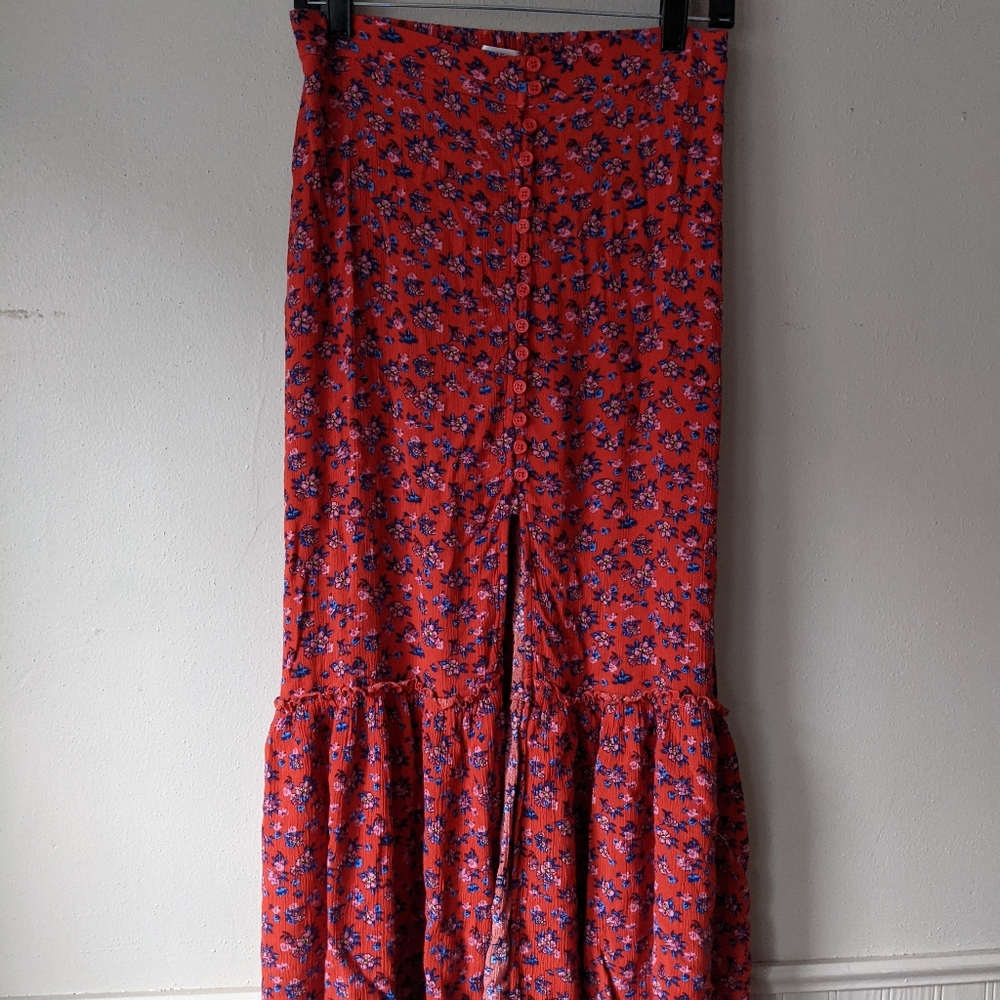 Boho Floral Skirt M